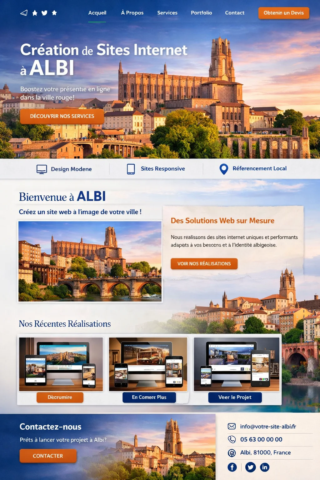 Illustration du service Création de Site Internet à Albi - Sur Mesure pour votre Entreprise